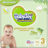 BabyJoy olive oil for baby skin, Size 3, Natural barrier for 6-12 kg infants, 56 pack
