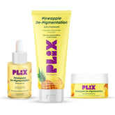 PLIX Pineapple Pigmentation Skincare Kit (3-Piece) | Dark Spot Removal with 2% Alpha Arbutin