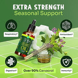 Maju Superfoods Oregano Oil Drops - 90%+ Carvacrol Wild Mediterranean Essential Oil Liquid 2 fl oz - Immune & Seasonal Support Supplement