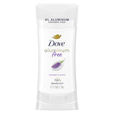 Dove 0% Aluminum Deodorant Stick - Lavender & Vanilla - Gentle & Non-Irritating - 2.6 oz