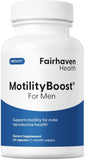 Fairhaven Health MotilityBoost for Men | Prenatal Male Fertility Supplement for Motility Strength | Pre-Conception for Him Includes L-Carnitine, Vitamin B12, B6, CoQ10 and Quercetin | 60 Capsules
