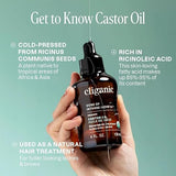 Cliganic Organic Castor Oil - 16 oz with Eyelash Kit