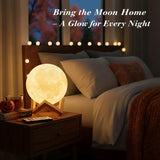 Mydethun 16 Colors Moon Lamp with 148 Modes - LED Night Light with Remote Control & Wood Stand