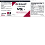 Kirkman Coenzyme Q10 100mg Chewable Tablets with Stevia - 120 Count Antioxidant Support