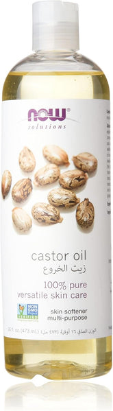 Now Foods Castor Oil - 16 fl oz (473 ml) for Hair, Skin & Nails
