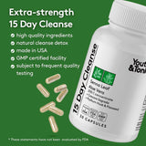 Youth & Tonic 15 Day Cleanse: Gut Health and Colon Detox to Break The Plateau, Helps with Belly Bloat, Regularity, and for Feeling Lighter and...