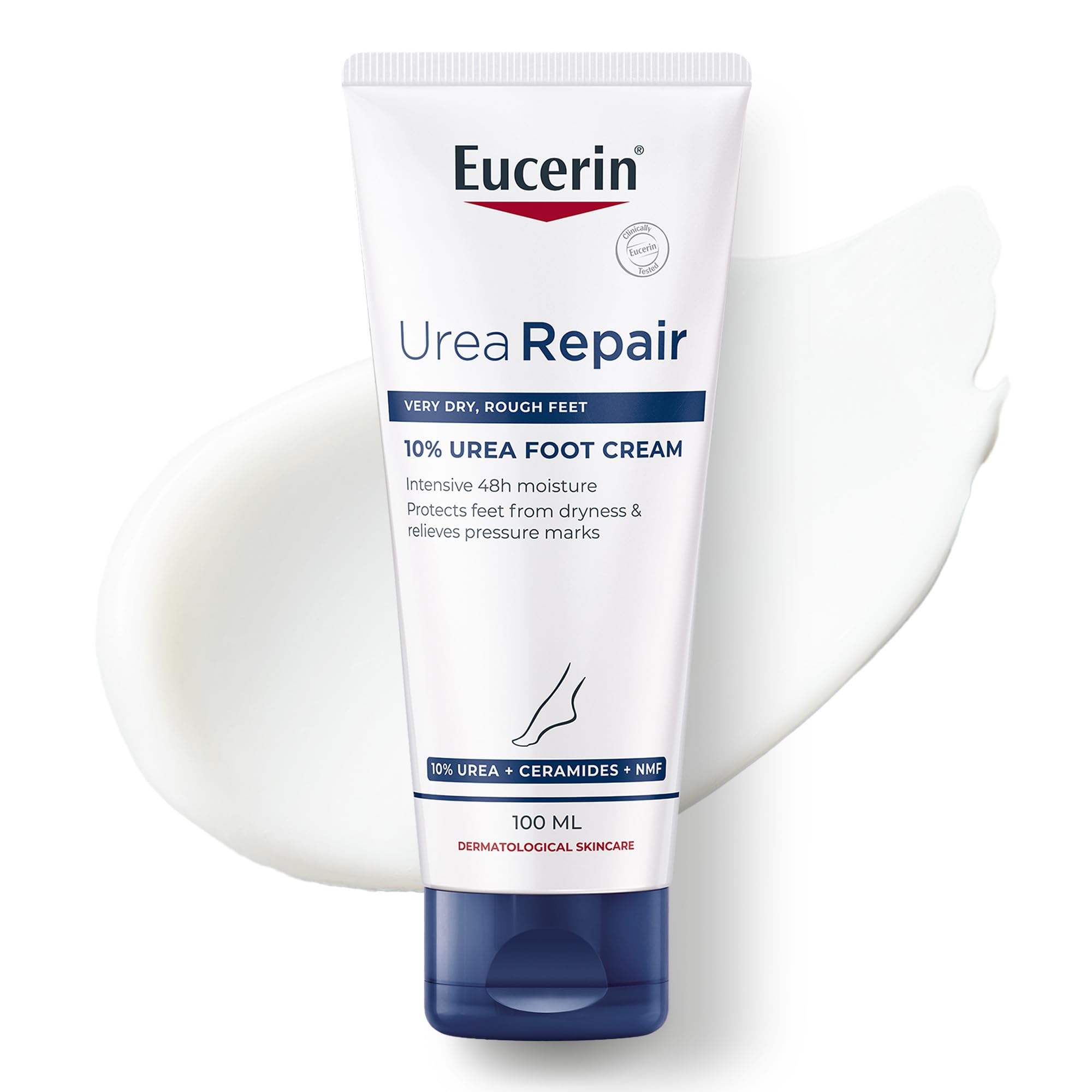 Eucerin UreaRepair Plus 10% Urea Foot Cream with Ceramide - Smoothes Callouses & Dry Heels