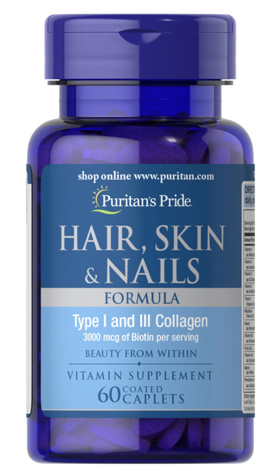 Puritan's Pride Hair, Skin & Nails Formula - Zinc, Biotin & Collagen