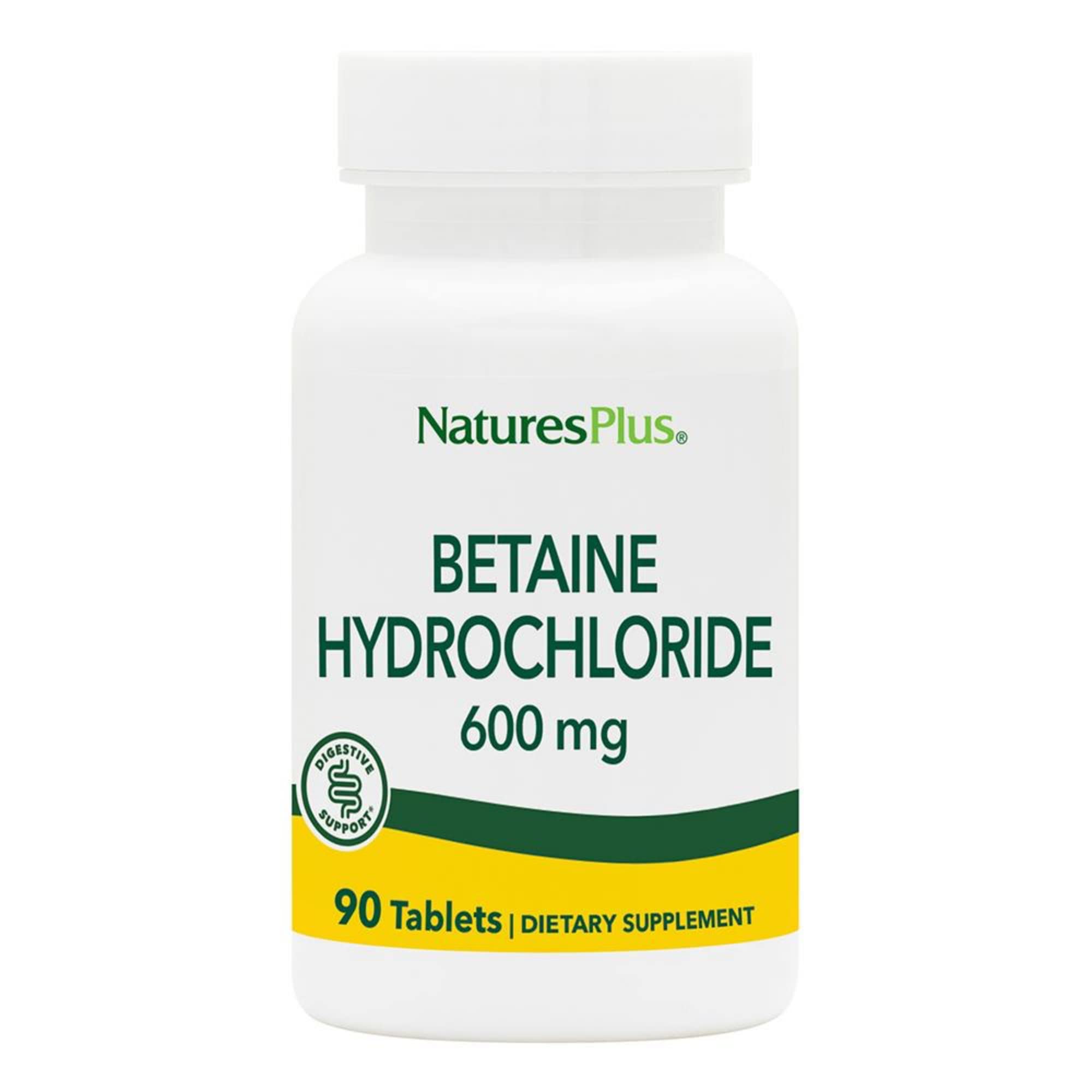Nature's Plus Betaine Hydrochloride 600mg Tablets - 90 Count