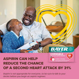 Bayer أسبيرين بجرعة منخفضة بتركيز ٨١ ملغ قابل للمضغ للحفاظ على صحة القلب وتخفيف الألم (٣٦ قرص)