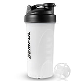 GEMFUL Protein Shaker Bottle 700ml - BPA-Free, Leak-Proof Sports Blender Cup