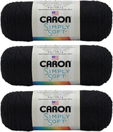 "Caron Simply Soft Yarn - 3-Pack Autumn Red Worsted Weight Acrylic"