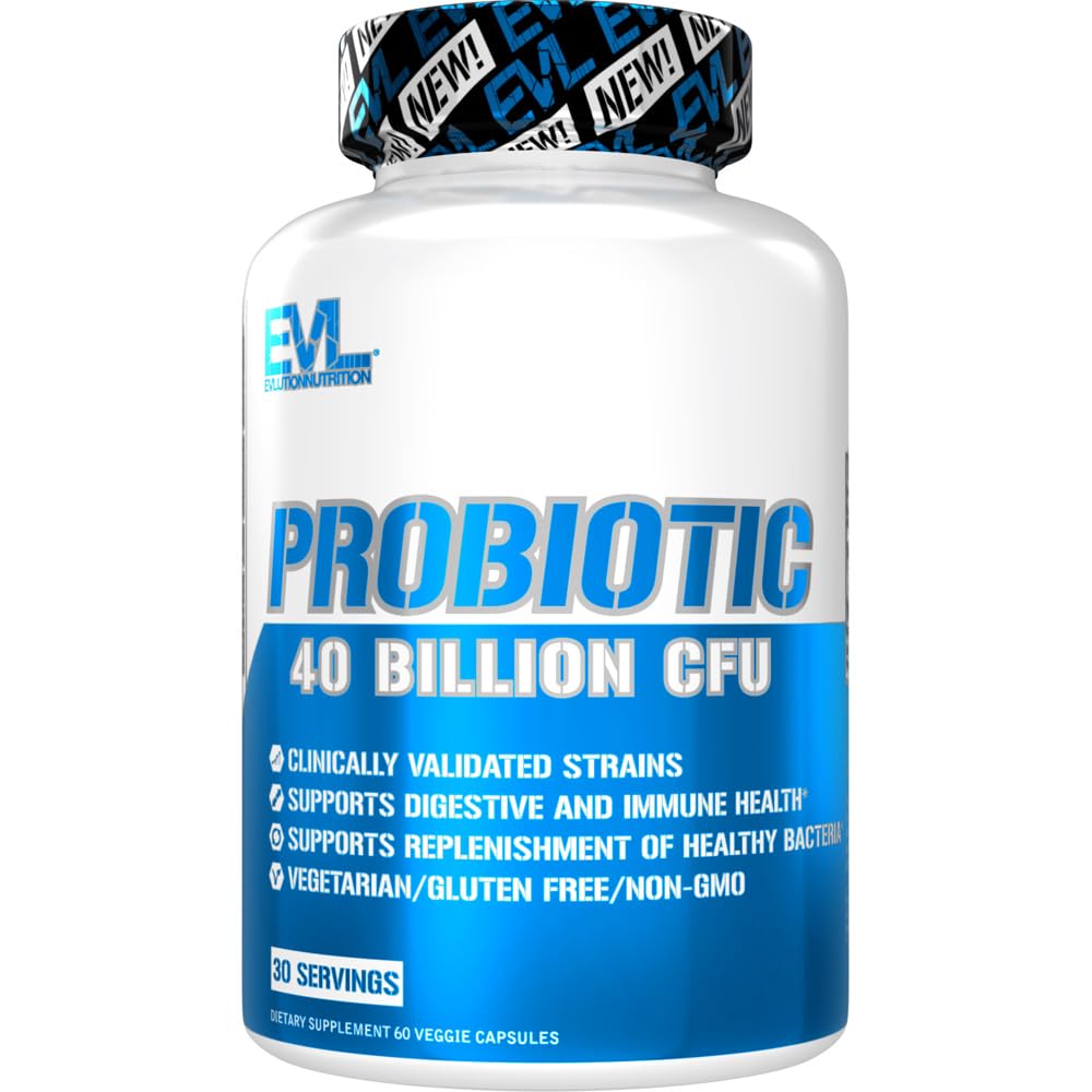 EVLution Nutrition Ultra Pure Probiotic 40 Billion CFU - 60 Capsules