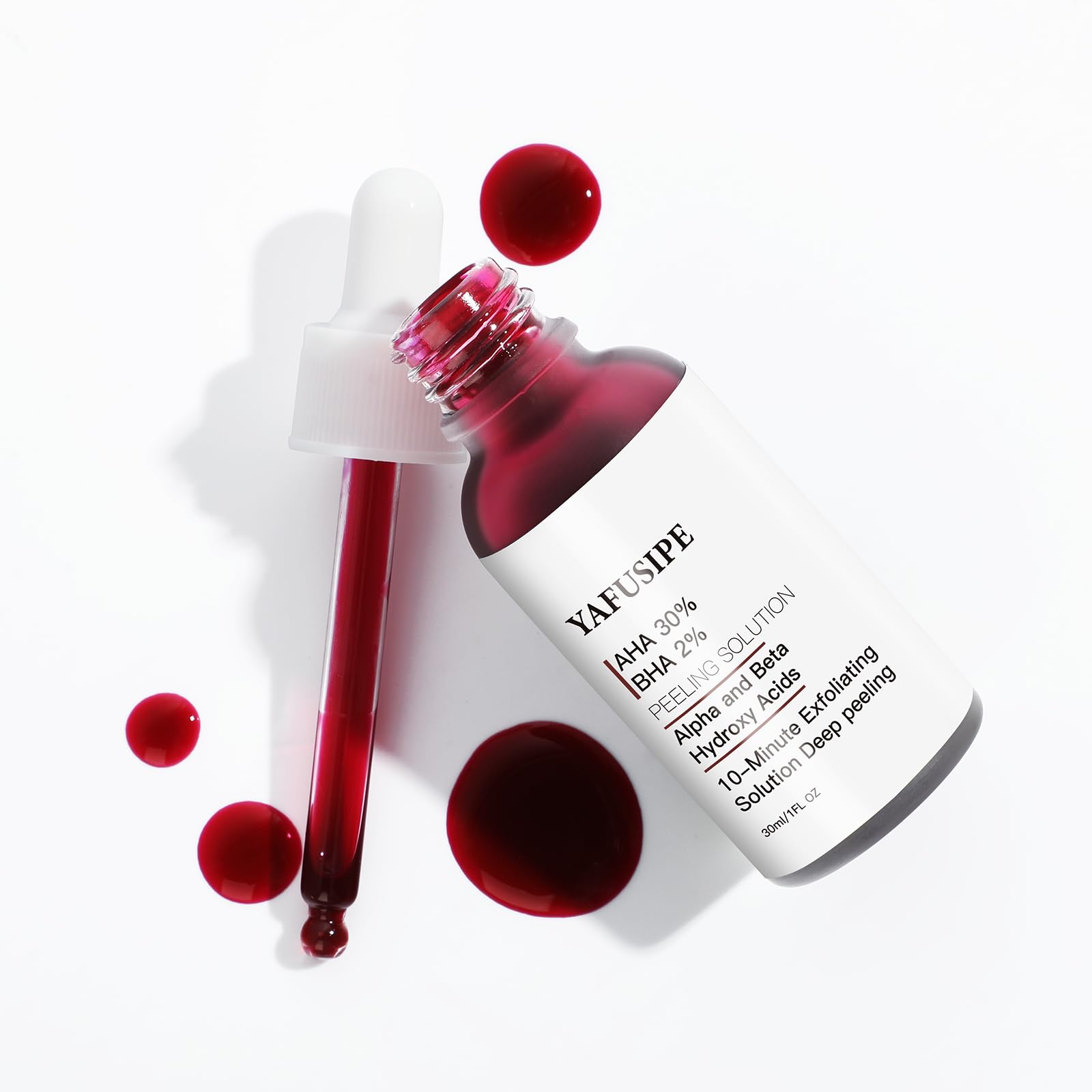 AHA 30% + BHA 2% Peeling Solution - Exfoliating Chemical Peel for Face | Salicylic Acid Exfoliant | 1 oz