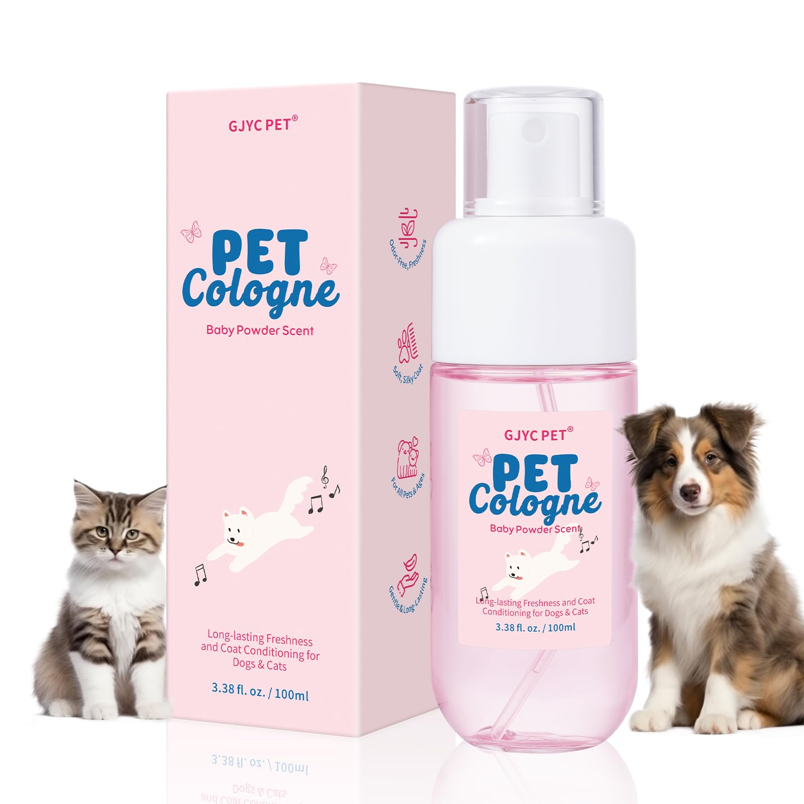 Dog Perfume Spray - Baby Powder Fragrance for Pets, Long-Term Deodorant, Travel-Friendly (100 ml)