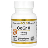 California Gold Nutrition CoQ10 100mg - 30 Veggie Softgels for Heart & Energy Support