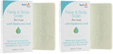 Hyalogic Hydrating HA Face & Body Cleansing Bar Soap (2-Pack) - Fragrance-Free, Vegan