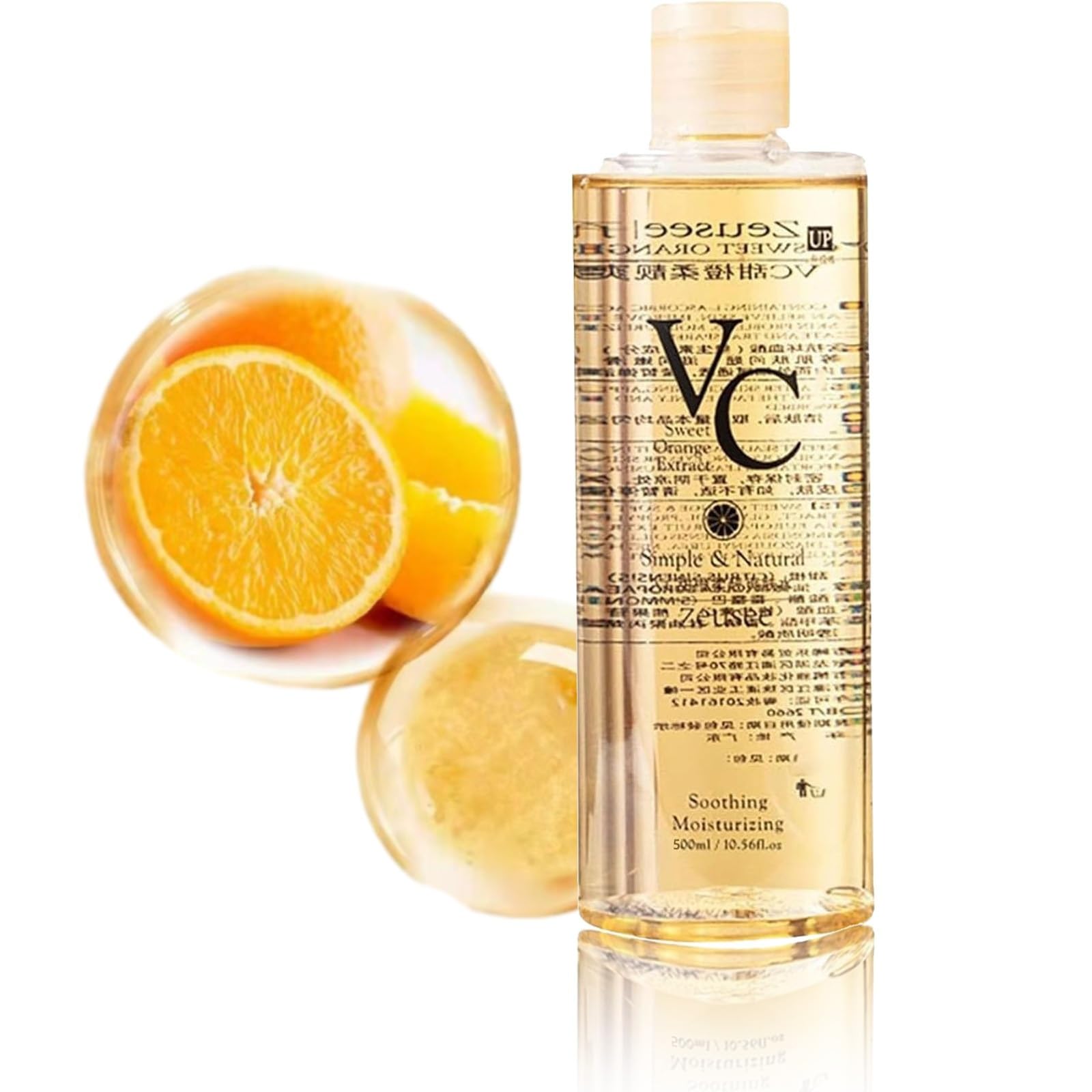 500ML VC Toner Korean - Intensive Whitening & Moisturizing Vitamin C Toner for Brightening & Elasticity