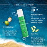 Aqualogica Hydrate+ Lightweight Sunscreen SPF 50 PA++++ - Coconut Water & Hyaluronic Acid - UVA/UVB + Blue Light Protection, 50g