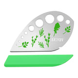 Luxiv Herb Stripper 9 Holes Stainless Steel Kitchen Tool for Kale Basil Rosemary - Green
