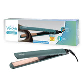 Vega Salon Smooth Ceramic Hair Straightener - Green, Travel-Friendly for Women