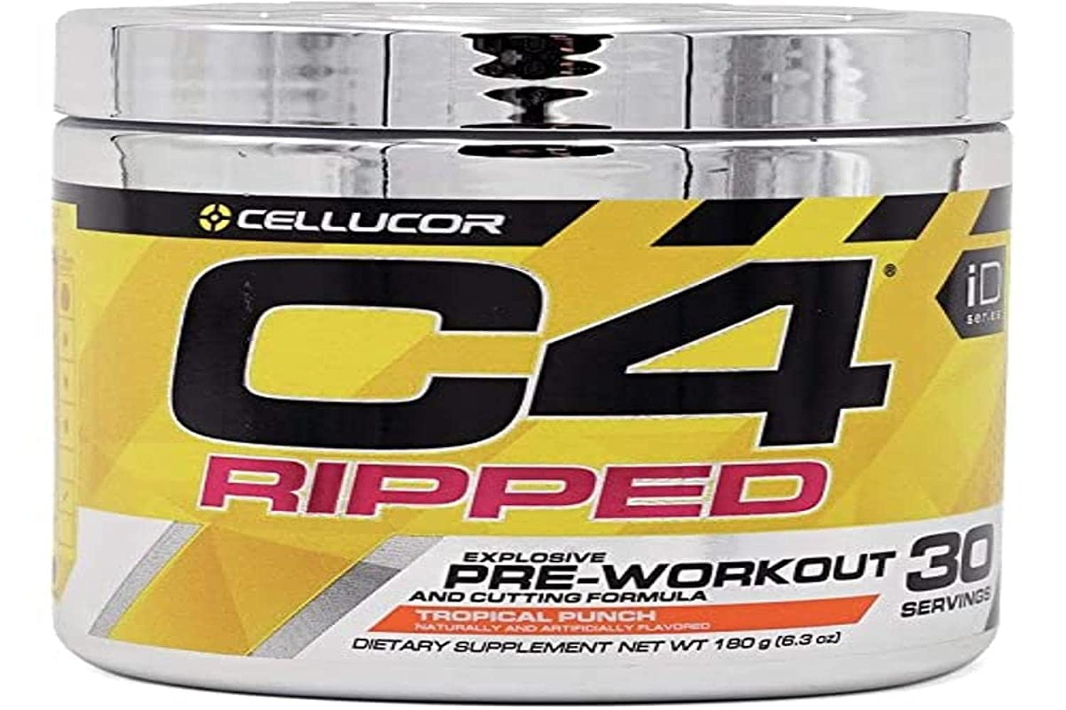 Cellucor C4 Ripped Explosive Pre-Workout Powder - Fat Burning Thermogenic - Tropical Punch - 30 Servings