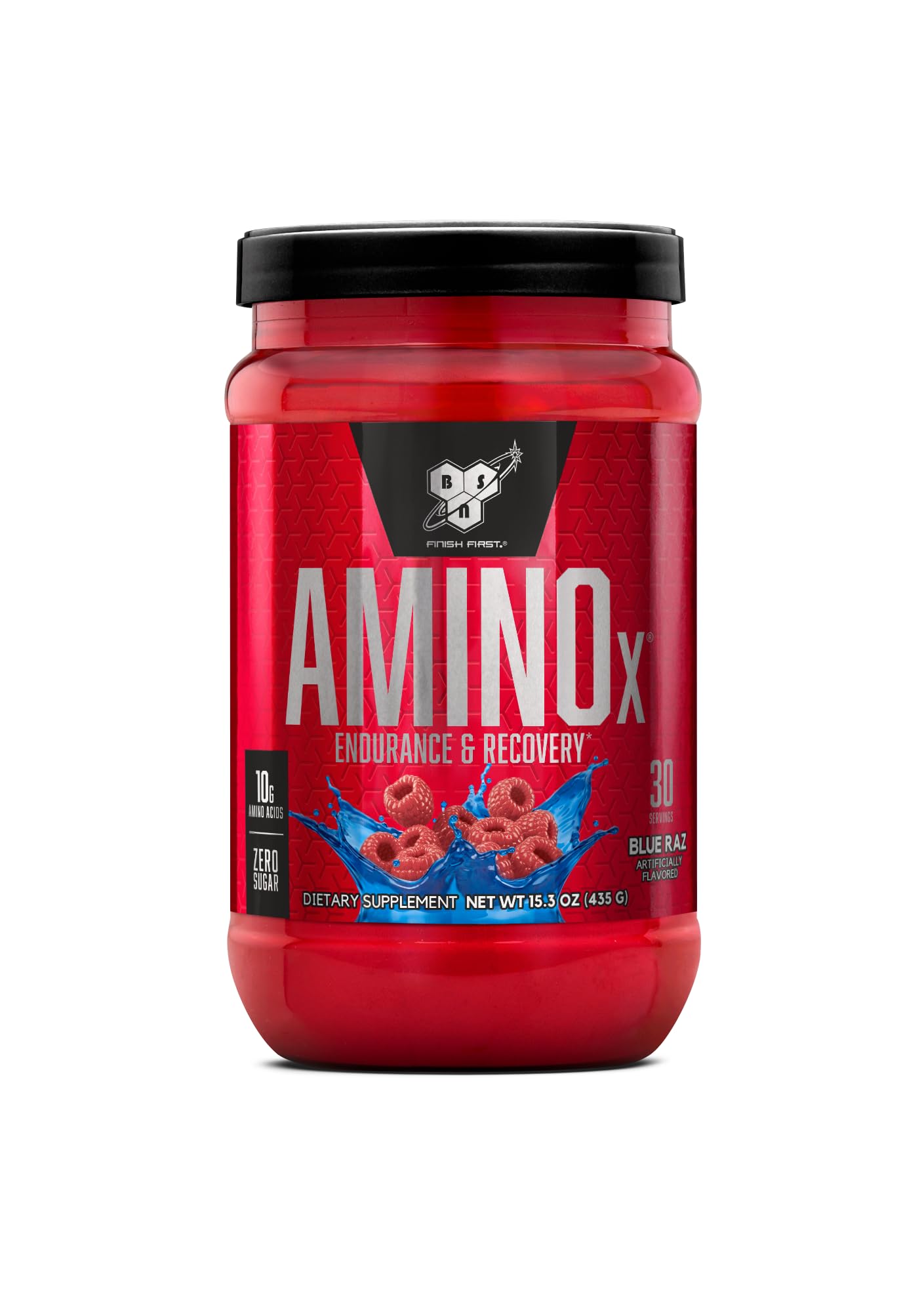 BSN AMINOx Effervescent Amino Acid Powder - Energy, Endurance & Recovery (Blue Raz, 435g)