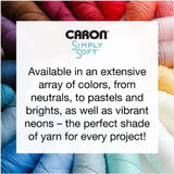 "Caron Simply Soft Party Silver Sparkle Yarn - 3 Pack (3oz Each) - Worsted Weight"
