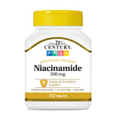 21st Century Niacinamide 500mg - 110 Tablets for Skin & Metabolism