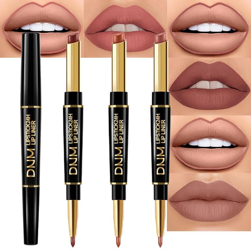 6 PCS Lip Liner & Lipstick Set - 24-Hour Long-Lasting Matte Lip Kit for Women