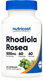 Rhodiola Rosea 500mg, 60 Gluten Free, Non-GMO Vegetarian Capsules