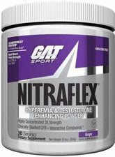 GAT Sport Nitraflex Pre-Workout Powder - Grape Flavor (300g)
