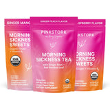 Pink Stork Morning Sickness Relief Bundle: Prenatal Vitamins & Tea