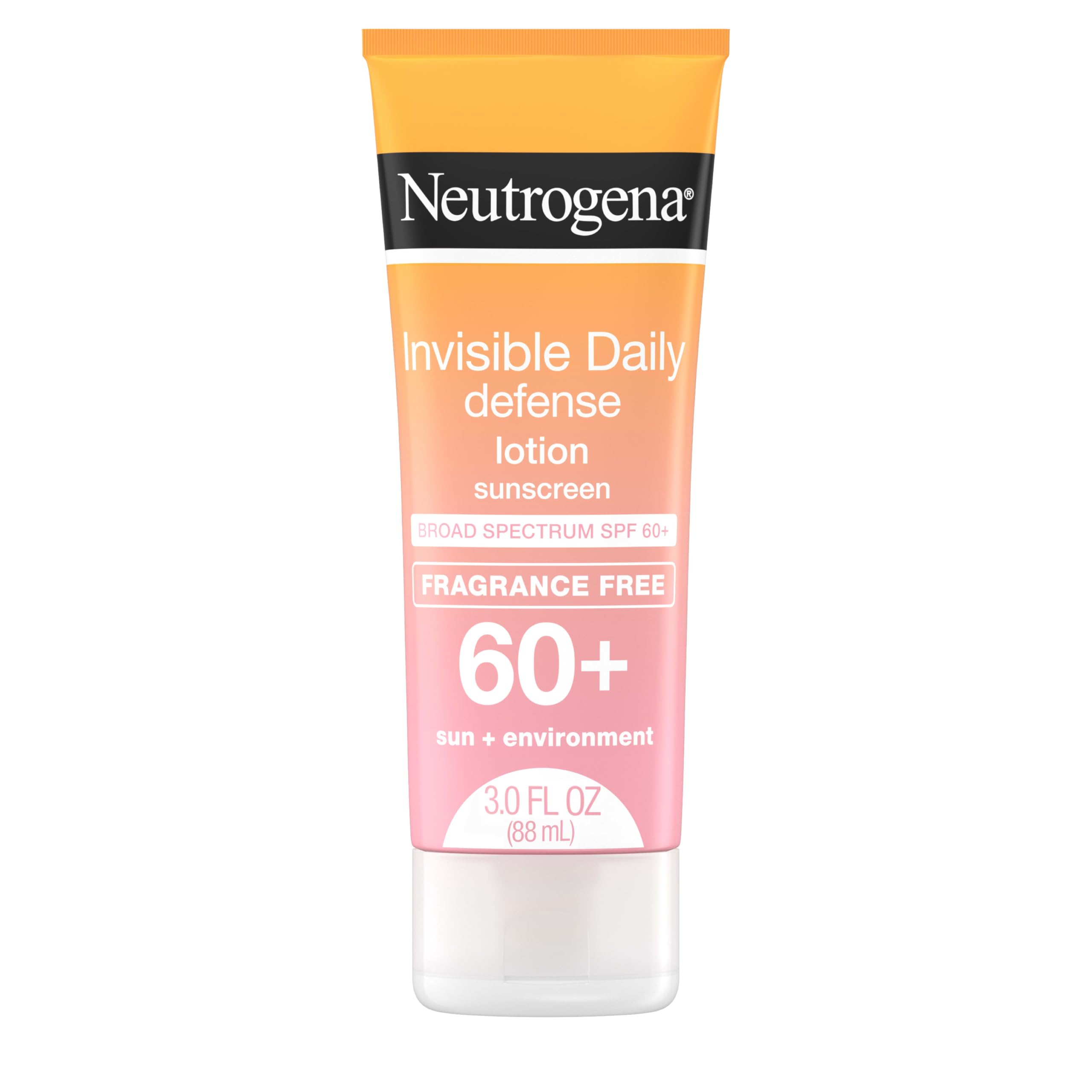 Neutrogena Invisible Daily Defense SPF 60+ Sunscreen Lotion - Fragrance-Free, Oxybenzone-Free & Water-Resistant - 3.0 fl. oz
