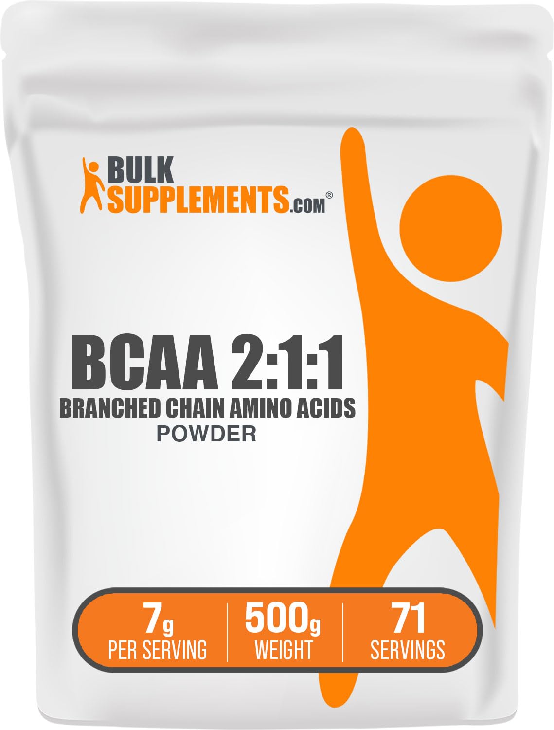 BulkSupplements Pure BCAA 2:1:1 Instantized Powder (500g)