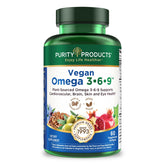 Purity Products Vegan Omega 3-6-9 Essential Fatty Acid Complex - 60 Capsules