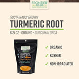 مسحوق جذر الكركم العضوي المطحون ناعمًا (Organic Turmeric Root Powder) - فرونتير كواب (Frontier Co-op) - 6.21 أونصة