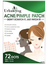 Urban Yog Acne Pimple Patch - 72 Invisible Hydrocolloid Stickers for Overnight Pimple & Acne Absorption