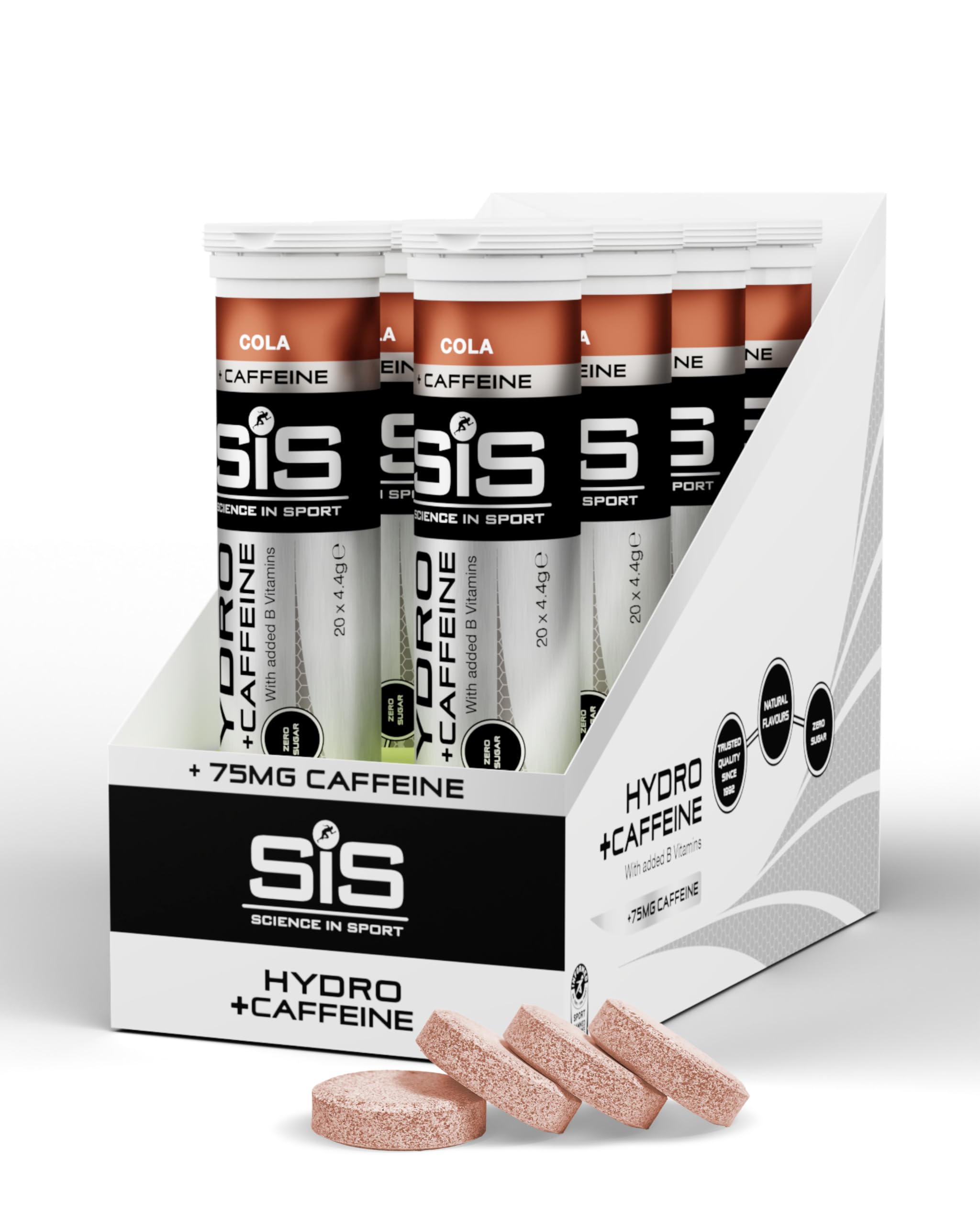 SiS GO Hydro Electrolyte Tablets with Caffeine - Cola (8 x 20 Pack)