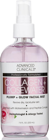 Advanced Clinicals Collagen + Rosewater Face Mist - 8 fl oz