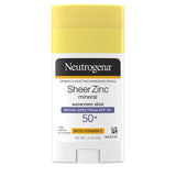 Neutrogena Sheer Zinc Oxide Mineral Sunscreen Stick SPF 50+ - Vitamin E Enriched, Water Resistant & Residue-Free - 1.5 Oz