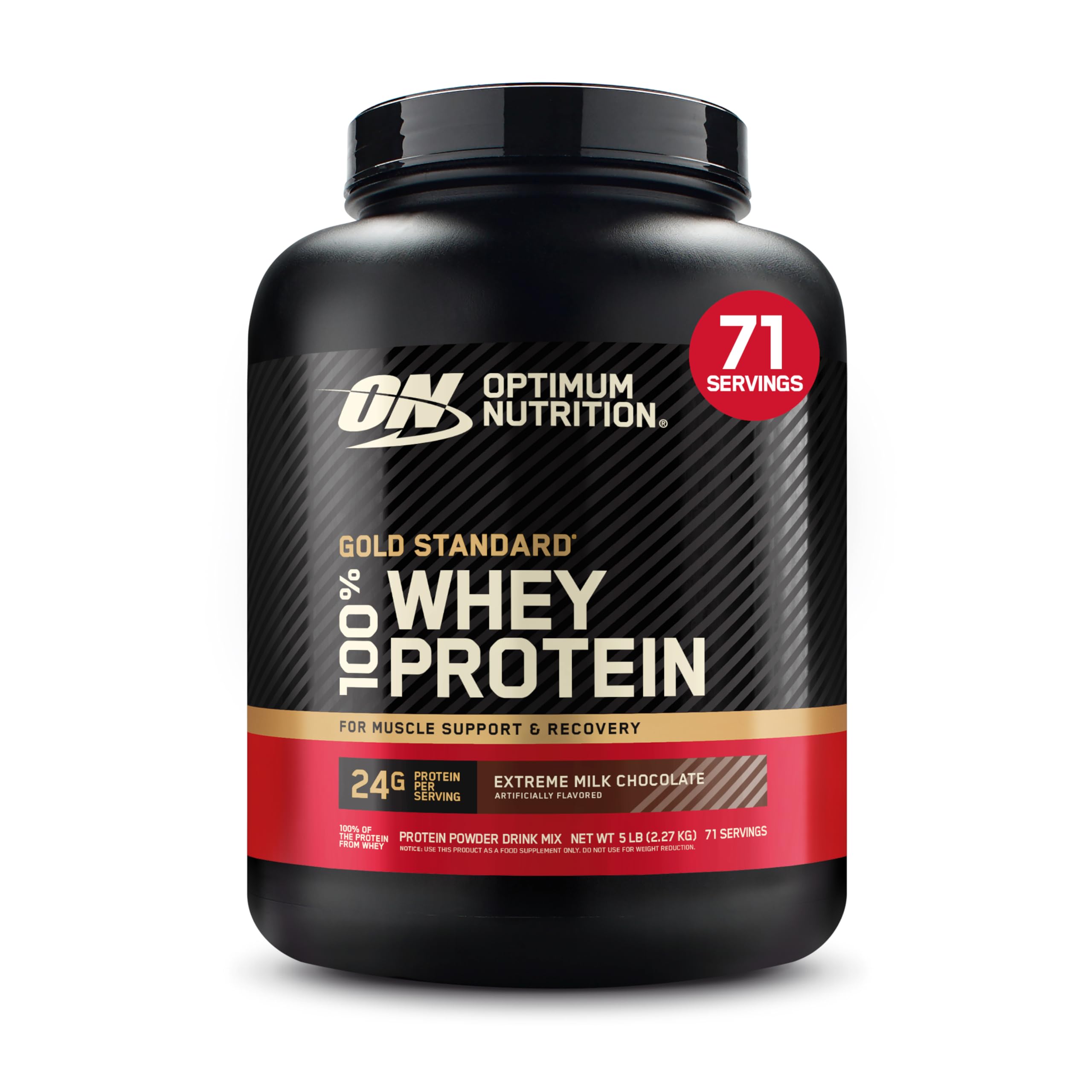 Optimum Nutrition Gold Standard 100% Whey - Extreme Milk Chocolate, 5 lbs (2.27 kg)