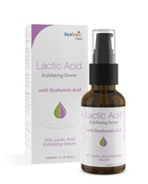 Hyalogic Lactic Acid 10% Serum with Hyaluronic Acid & Essential Oils - Non-Abrasive Face Exfoliant (1 fl. oz.)