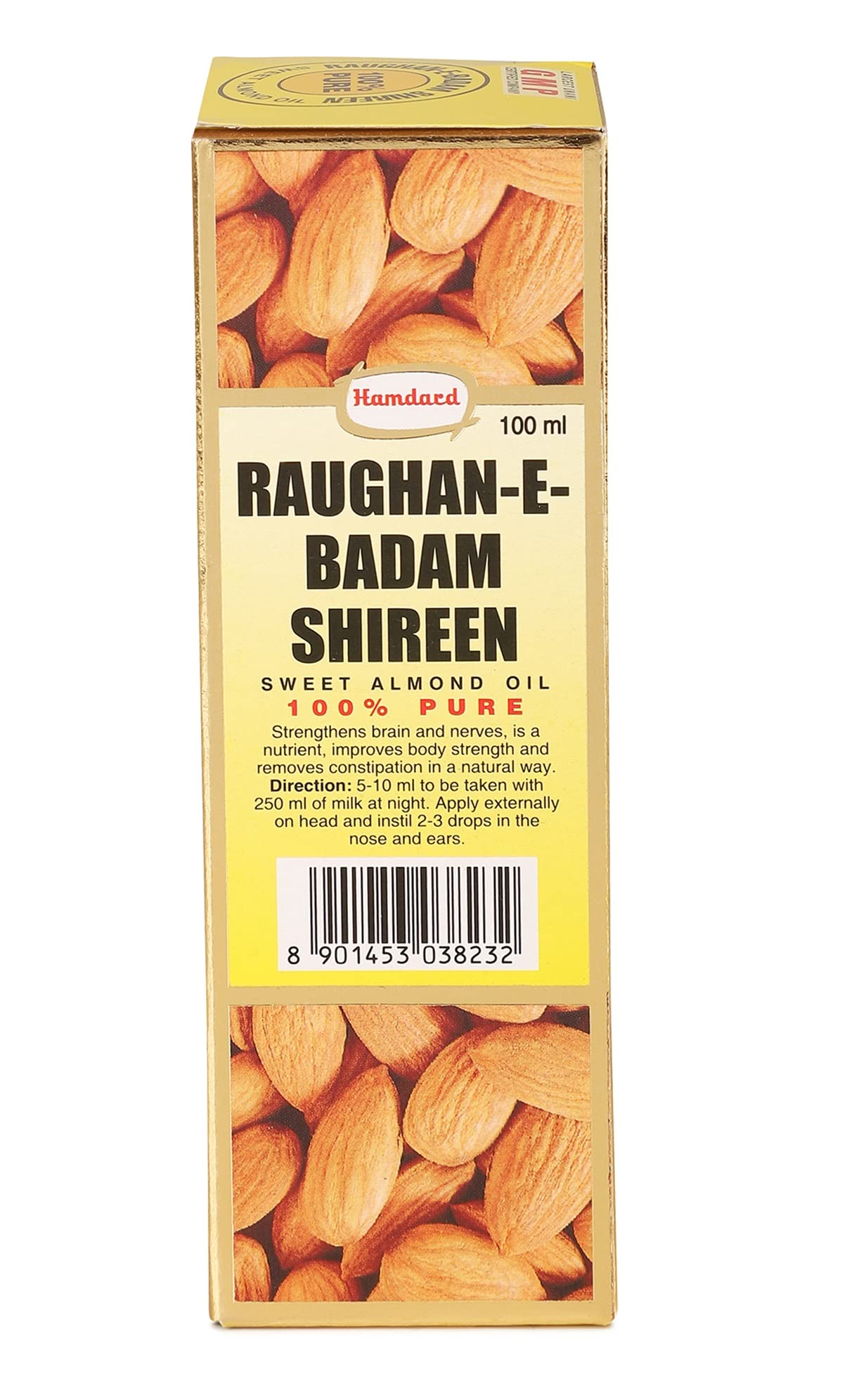 Hamdard Roghan Badam Shirin Sweet Almond Oil - 2x100g Pack