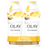Olay Body Wash Ultra Moisture Shea Butter | 22 Ounce (650ml) | Pack of 2 | Deep Hydration for Soft Skin
