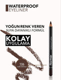 Flormar Waterproof Eyeliner 106 Dark Chestnut: Intense, Long-Lasting Color