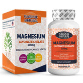 Oladole Natural Magnesium Glycinate Chelate Supplement - 200mg per Capsule with Organic Vegetables for Sleep, Calm & Stress Relief - 120 Capsules