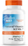 Doctor's Best K2 MK-٧ ميناكو ٤٥ ميكروغرام للعظام والقلب ١٨٠ كبسولة نباتية