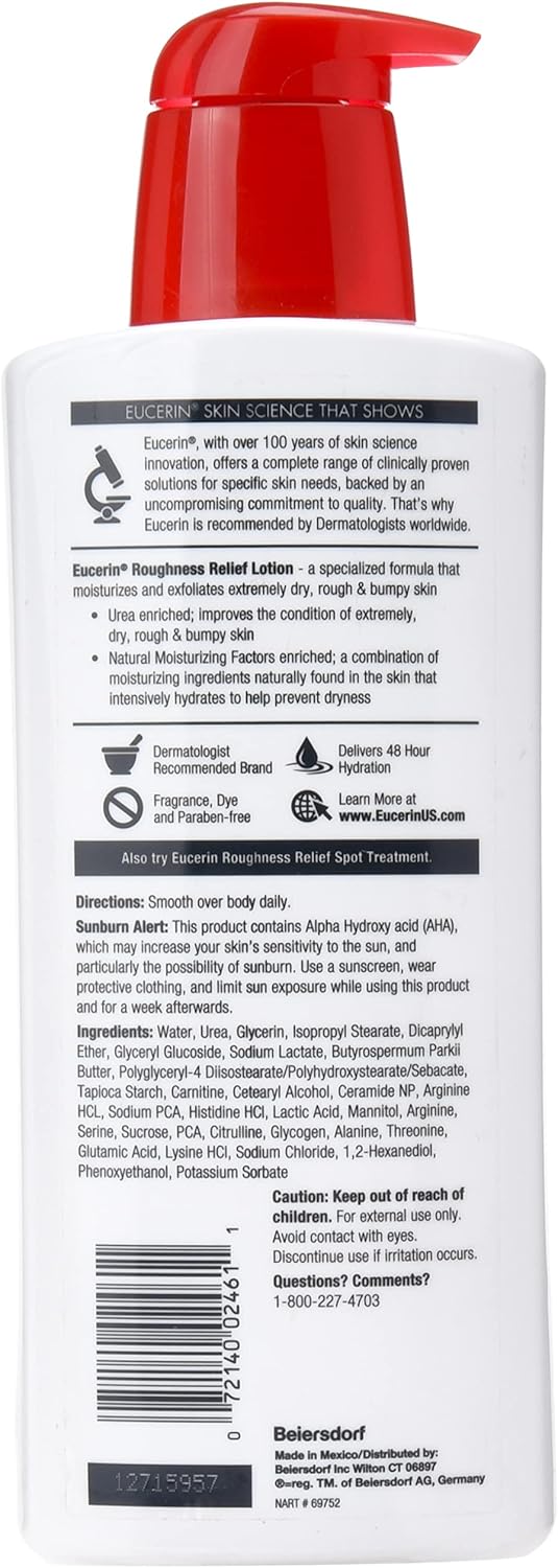 Eucerin Roughness Relief Lotion – 16.9 oz, For Extremely Dry Skin