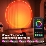 Sunset Lamp Light Projector - 24-Key Remote, Multicolor RGB LED, USB Night Light for Kids, Home, Bedroom